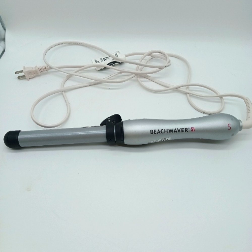 Beachwaver S1 Ceramic Dual Rotating Curling Iron Black & Silver Model BW1136S1